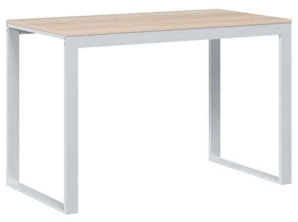 Fehér-tölgyszínű forgácslap számítógépasztal 110 x 60 x 73 cm