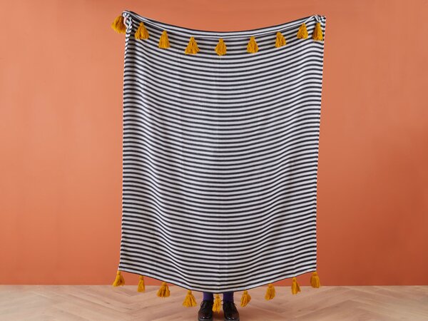 Takaró SUNWAL 130 x 170 cm Fekete/fehér