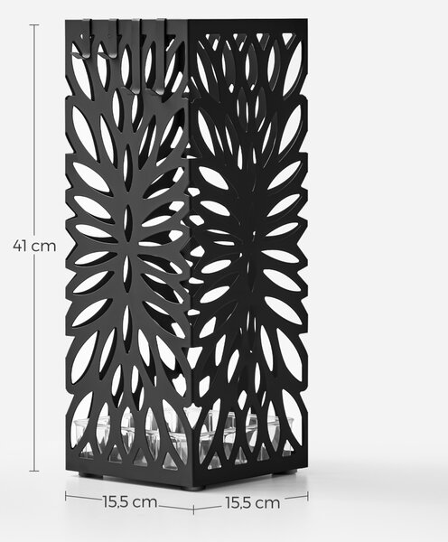 Esernyőtartó, Songmics, fekete, 15.5x15.5x41 cm