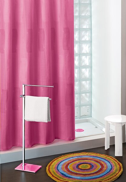 Monocromo zuhanyfüggöny rózsaszín 2