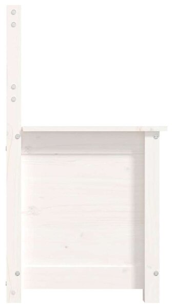Fehér Fenyőfa Tárolós Pad - 80x41x77 cm