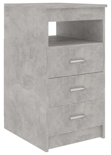 VidaXL Fiókos Szekrény - Betonszürke - 40x50x76 cm