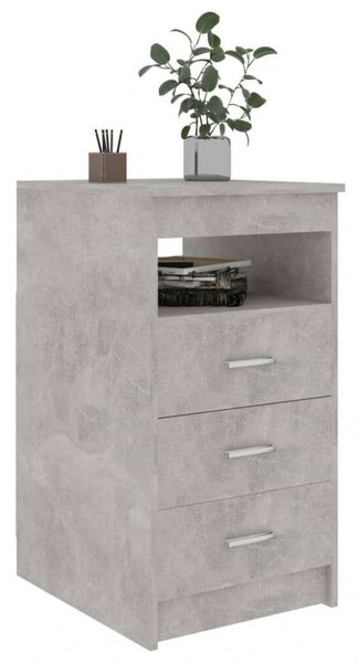 VidaXL Fiókos Szekrény - Betonszürke - 40x50x76 cm