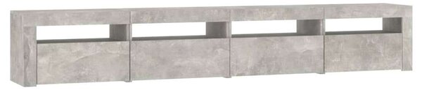 Modern LED TV Szekrény - Betonszürke - 240cm