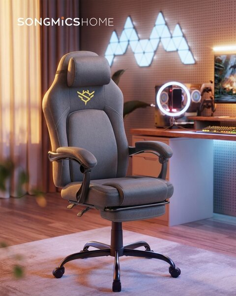 Gamer szék, Nerone, szürke, 70x70x129 cm