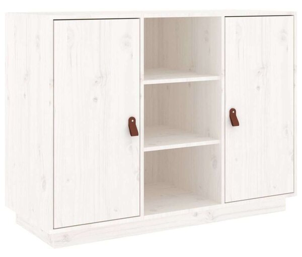 VIDAXL - Fehér Tömör Fenyőfa Tálalószekrény - 100x40x75 cm