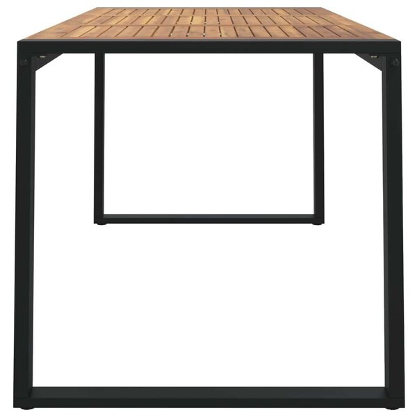 Tömör akácfa kerti asztal u-alakú lábakkal 140 x 80 x 75 cm