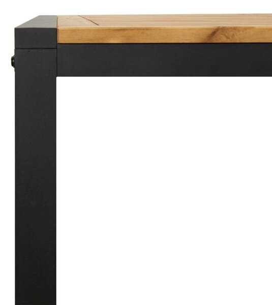 Tömör akácfa kerti asztal u-alakú lábakkal 160 x 80 x 75 cm