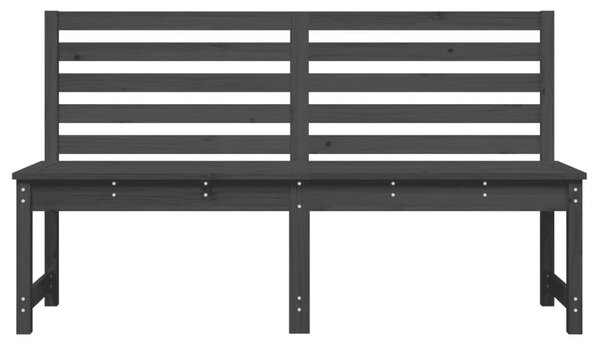 Fekete Tömör Fenyőfa Kerti Pad - 157,5 cm