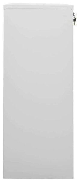 Világosszürke acél irodai szekrény 90 x 40 x 102 cm