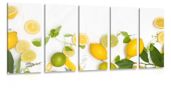 5-részes kép citrusfélek