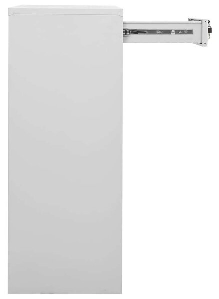 Világosszürke acél irodai szekrény 90 x 40 x 102 cm