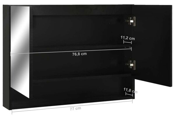 LED-es Tükör Szekrény - Fürdőszoba - 80x60 cm