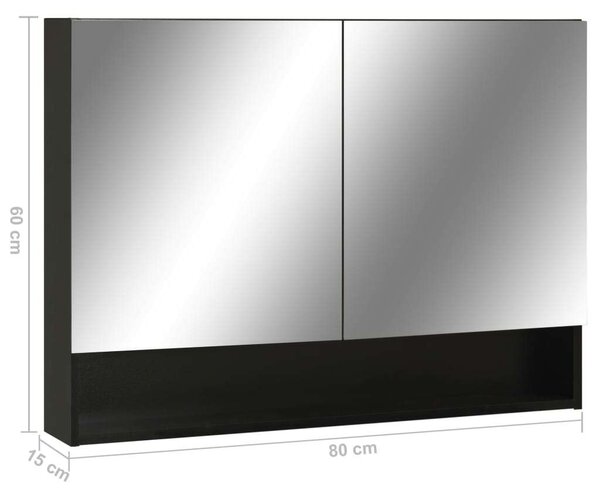 LED-es Tükör Szekrény - Fürdőszoba - 80x60 cm