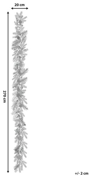 Karácsonyi girland LED PAIMIO 270 cm Zöld