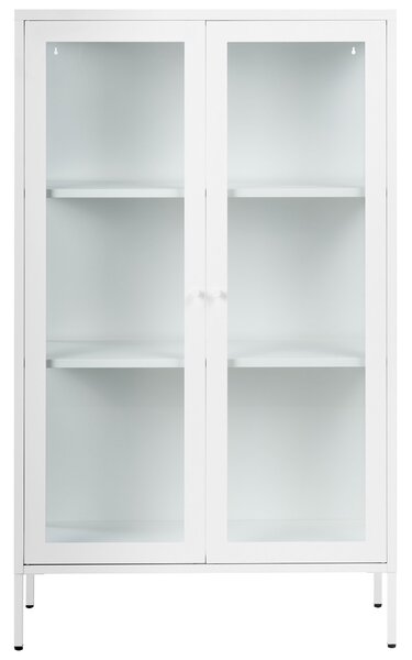 Üveges vitrin NASH Fém 90 cm Fehér