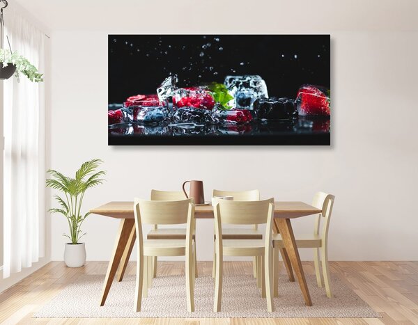 Kép jégkockák gyümölcsel