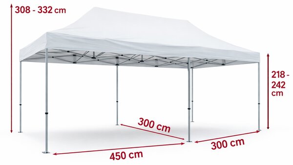 Partisátor ollós 3x6m ACÉL Standard – 4 oldalfal szín kék