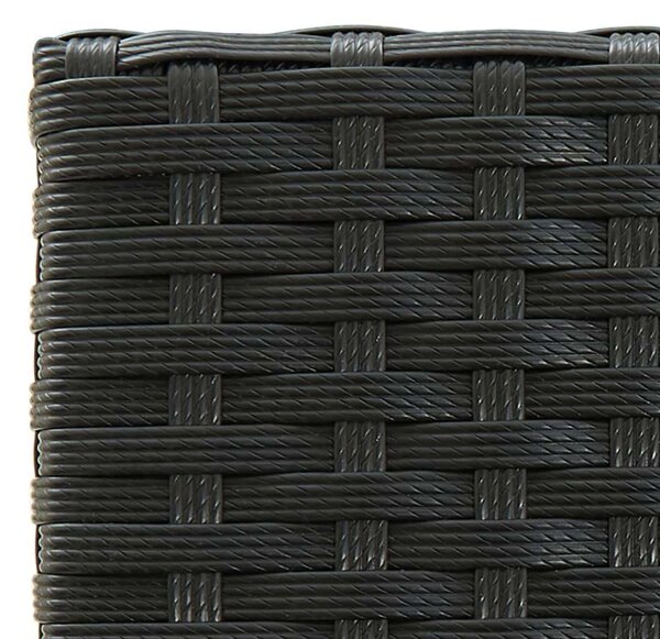 Kerti Bárszett - 5 részes - Fekete Polyrattan