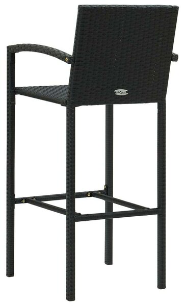 Kerti Bárszett - 5 részes - Fekete Polyrattan