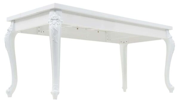 Elegáns Fehér Magasfényű Étkezőasztal - 179x89x81 cm