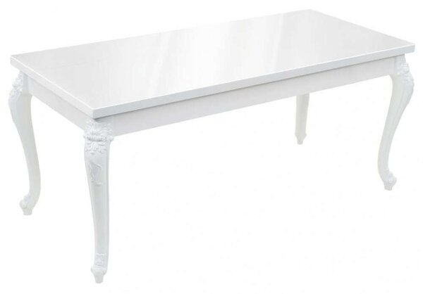 Elegáns Fehér Magasfényű Étkezőasztal - 179x89x81 cm