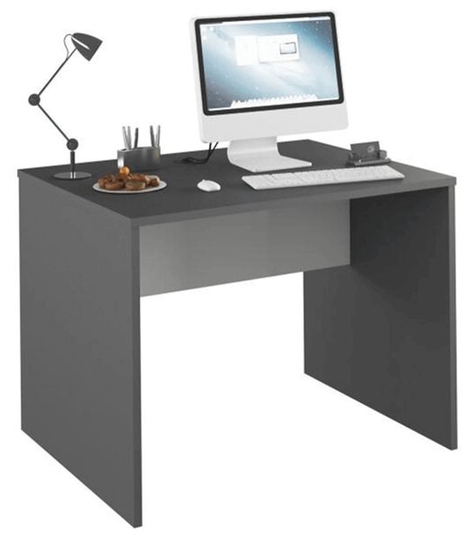 Számítógépasztal, grafit/fehér, RIOMA NEW TYP 12
