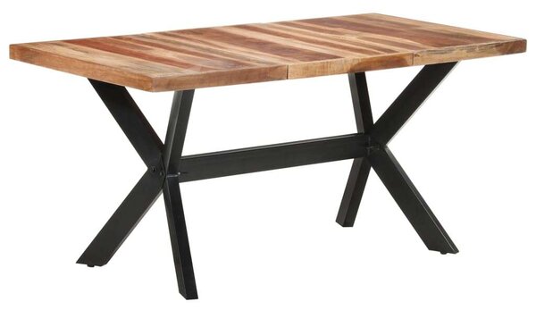 Tömör fa étkezőasztal paliszander felülettel 160 x 80 x 75 cm