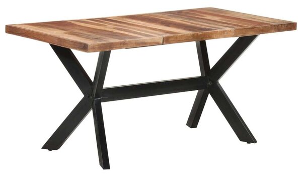 Tömör fa étkezőasztal paliszander felülettel 160 x 80 x 75 cm