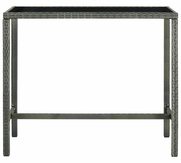 Polyrattan Kerti Bárszett - 7 részes - Szürke