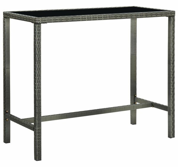Polyrattan Kerti Bárszett - 7 részes - Szürke