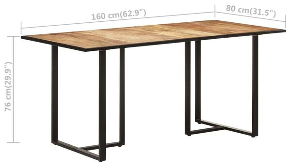 MangoFa Étkezőasztal - Ipari Stílus - 160 cm