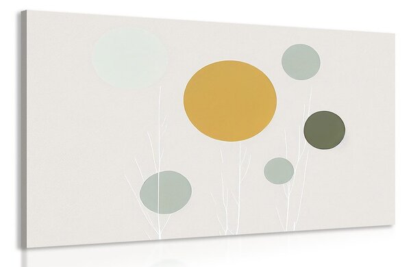 Kép minimalista fák körökkel