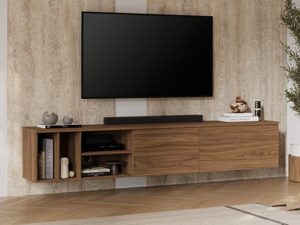 TV-állvány Austin 397, Laminált forgácslap, 42x220x37cm, Dió
