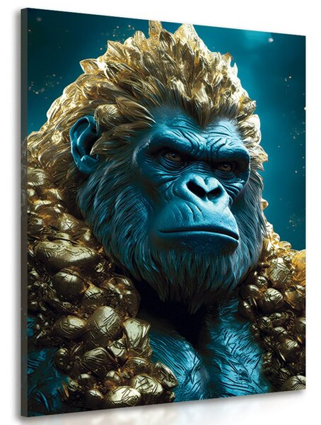 Kék gorilla kék-arany változatban