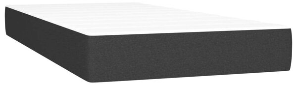 Fekete szövet rugós ágy matraccal 200 x 200 cm