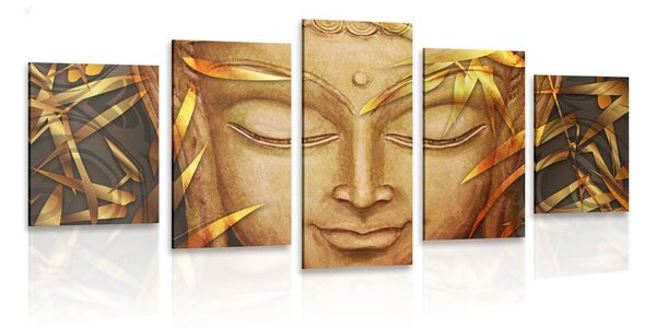 5-részes kép mosolygó Buddha