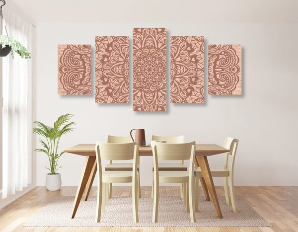 5 részes kép virág Mandala