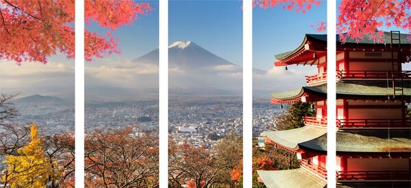 5-részes kép ősz Japánban