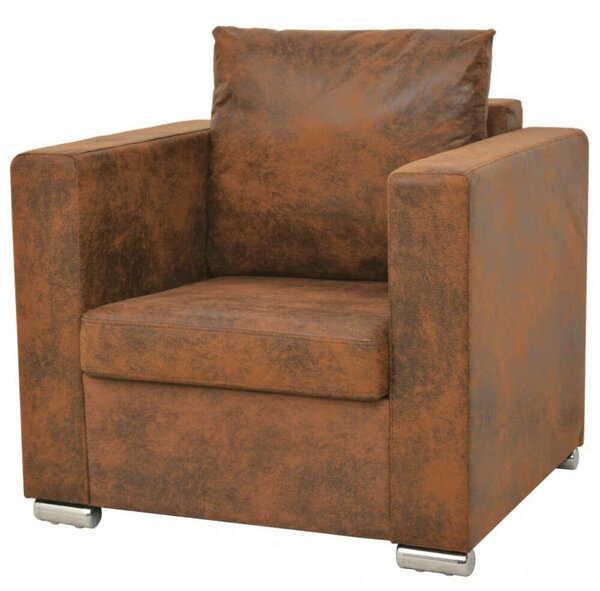 Modern Barna Műbőr Fotel - 82x73x82 cm