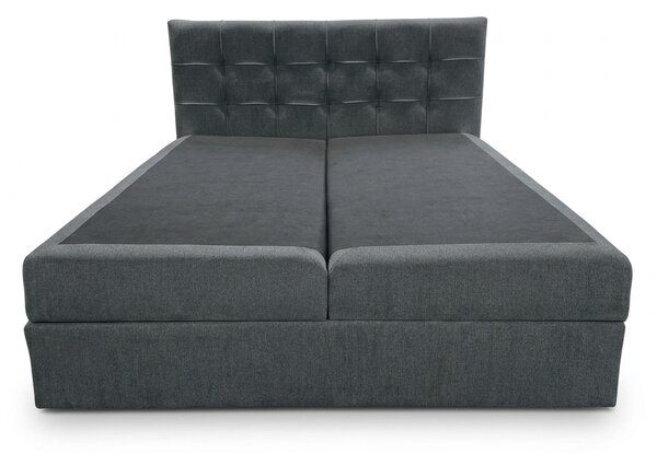 Kárpitozott boxspring ágy DIRELIS VIBE 140x200 cm sötétszürke Matrac: Bonell rugós matrac