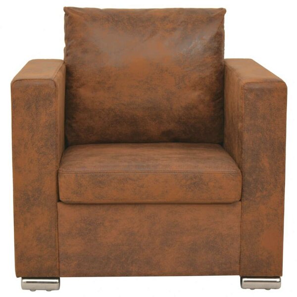 Modern Barna Műbőr Fotel - 82x73x82 cm