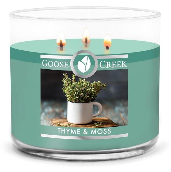 Thyme & Moss illatgyertya dobozban, égési idő 35 óra - Goose Creek