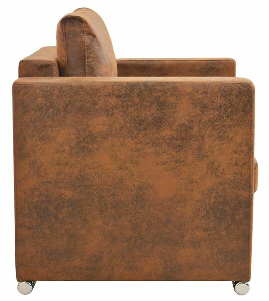 Modern Barna Műbőr Fotel - 82x73x82 cm