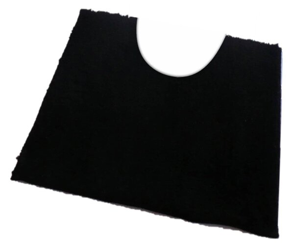 Fürdőszoba-szőnyeg COTTON Fekete - Fekete / 50 x 50 cm WC kagyló elé, kivágással