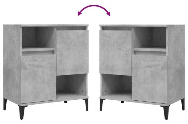 Modern Tálalószekrény Szett - Betonszürke - 2 db - 60x35x70 cm
