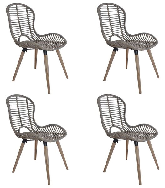 Rattan Étkezőszék - Barna - 4 db