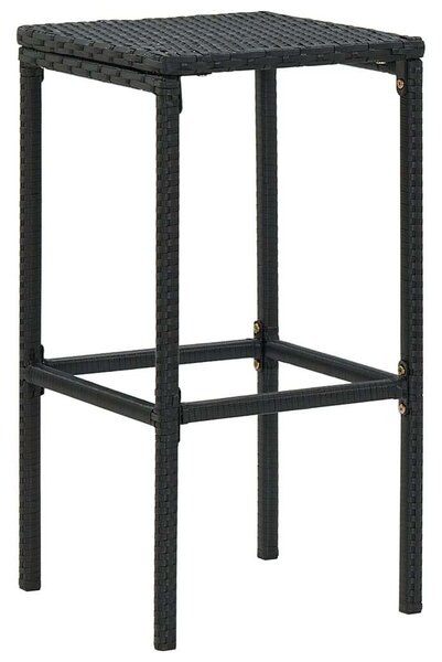 VidaXL Kerti Bárszett - 7 részes - Fekete Polyrattan