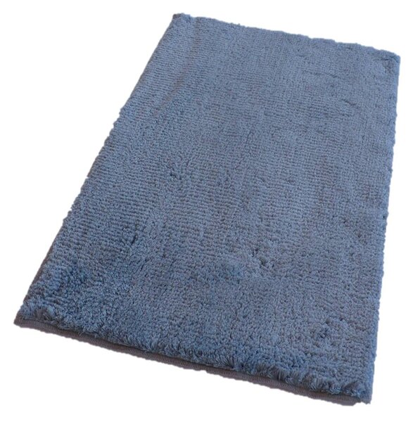 Fürdőszoba-szőnyeg COTTON Kék-szürke - Kék-szürke / 70 x 120 cm