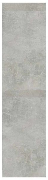 Betonszürke forgácslap ruhásszekrény fiókokkal 50 x 50 x 200 cm